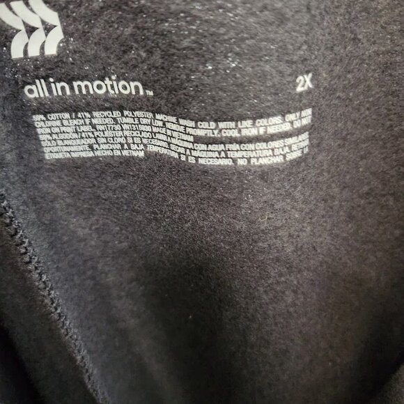 NWT All in Motion Fleece Tapered leg Pants in Black Size 2X - Picture 6 of 6